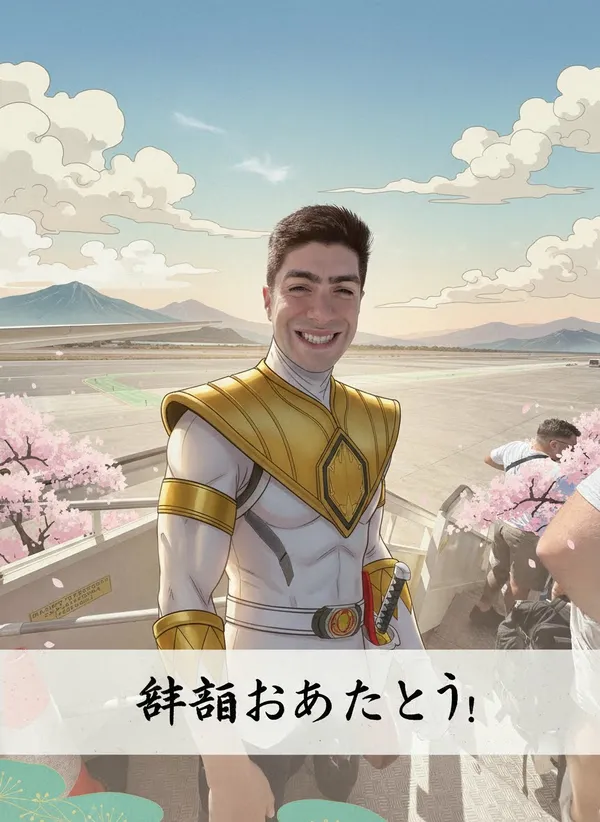 AI-generated greeting card featuring Alex