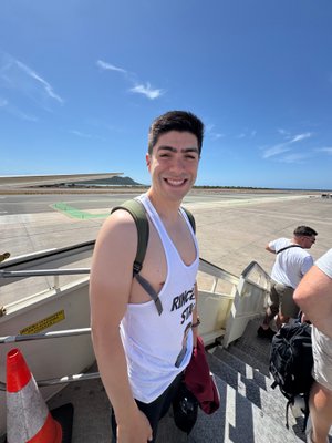 Original photo of Alex that inspired the card design