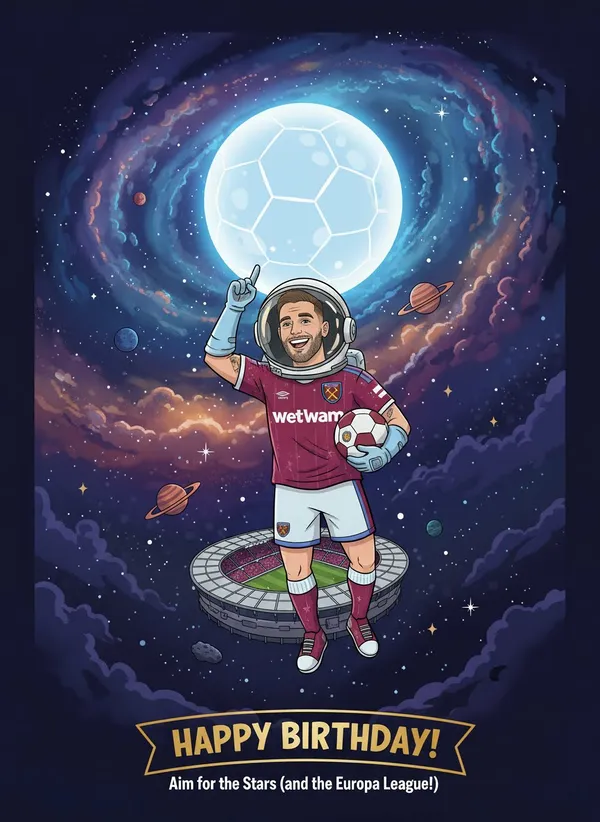 AI-generated greeting card featuring Paul